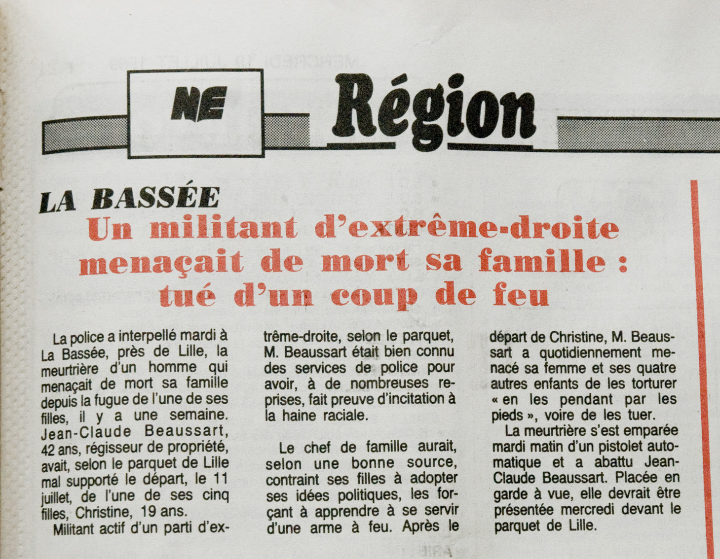* Nord Eclair - 19 Juillet 1989 * 