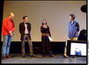 * FREDERIC COUSIN (Intervenant), MARIE-FRANCE BERTHET, Présidente du CRRAV, et DOMINIQUE OLIER (Fondateur et Directeur du Festival) avant la Projection du film 'CAGES' soutenu par le CRRAV - Auditorium du Palais des Beaux Arts de Lille - Vendredi 29 Juin 2007 - Festival International du Film Indépendant #3 * 
